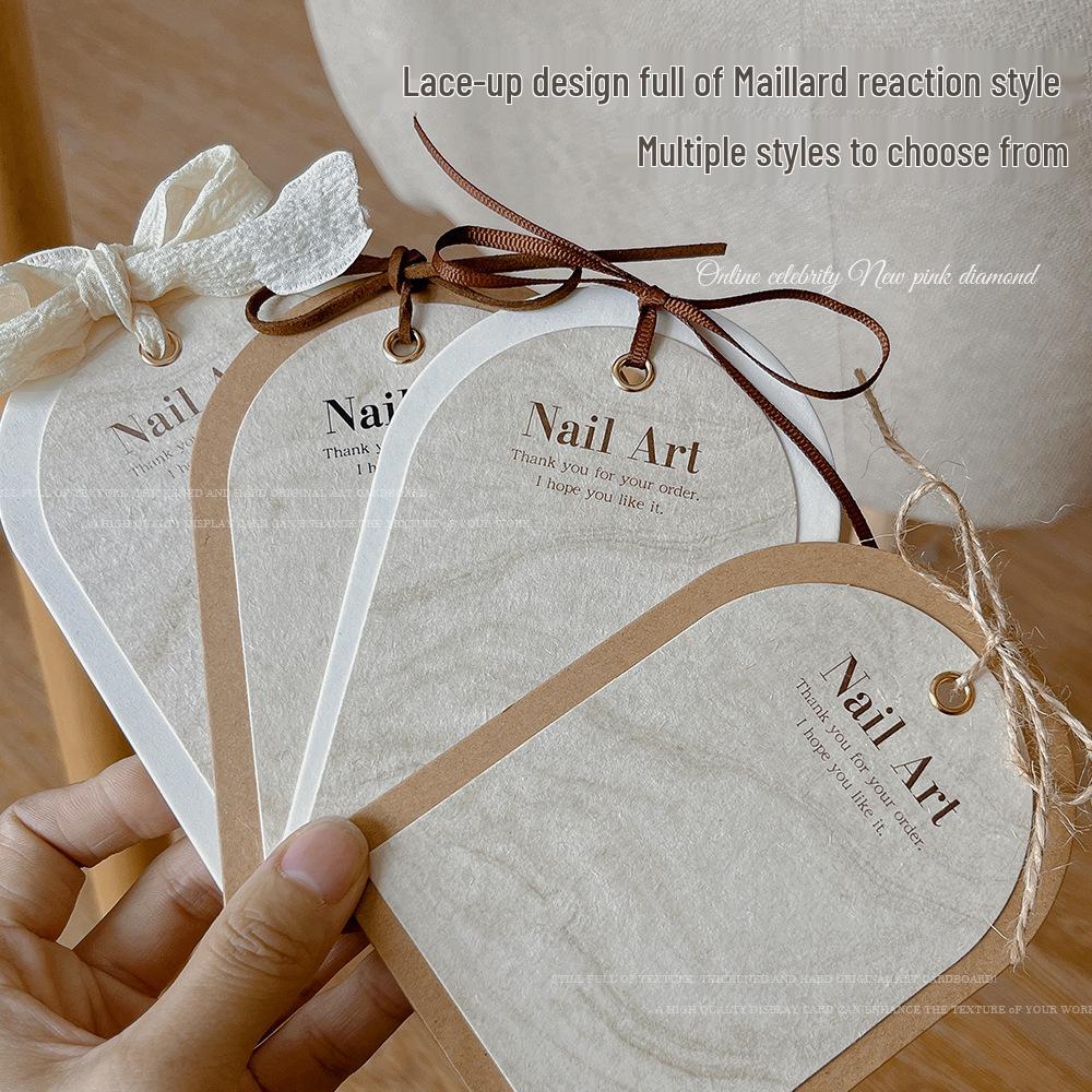 INS Style Dustproof Nail Display Card - Thickened, Wearable, Special Packaging for Nail Salons
