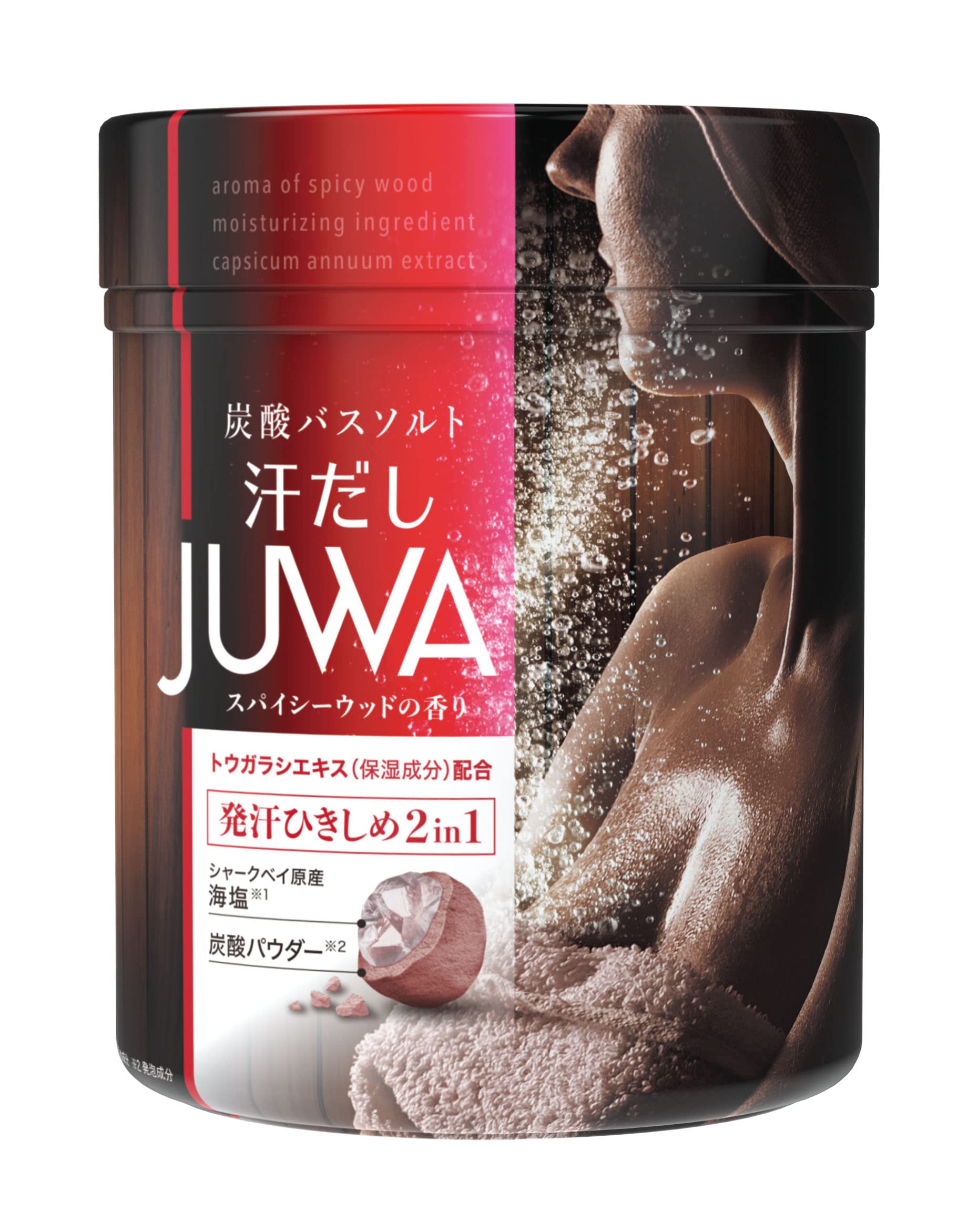 

Hakugen Earth JUWA Bath Spicy Wood for Home Carbonated Sea Salt Bath Fatigue Relaxation Sweat-Removing Salts, Scent, 500g, Sauna, Additives,