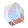 Dichroic Cube Prism Colorful Glass Cube Prism for Physics Teaching Research Decoration Art Education 18x18x18mm