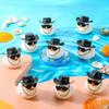 6-60 Set  White Cowboy Rubber Duck Bulk Mini Yellow Duckies Party Tiny Ducks Toy Bandanas For Summer Shower Party Favor