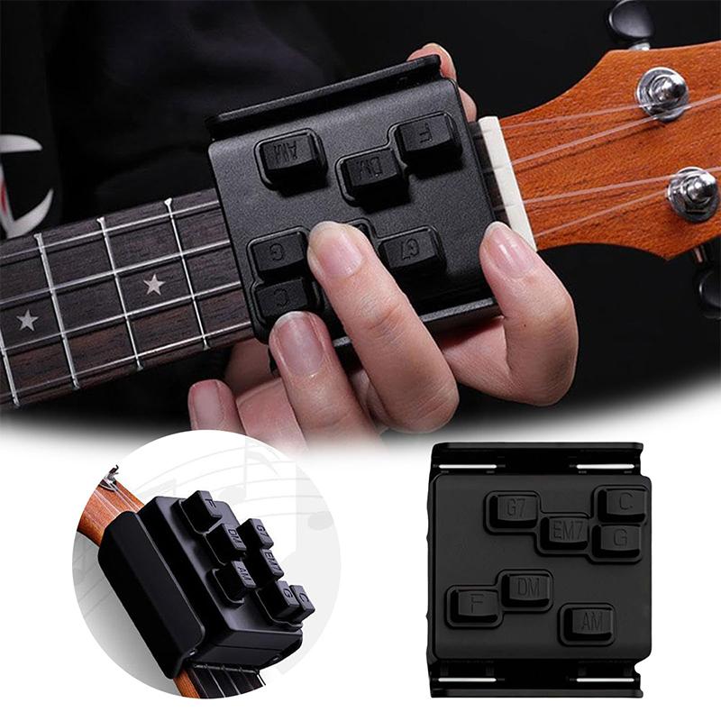 Ukulele Akkorddrücker Trainer für Anfänger Ukulele Hilfe Easy Press Kit Akkordunterstütztes Lernwerkzeug Ukulele Aufsatz Eliminieren