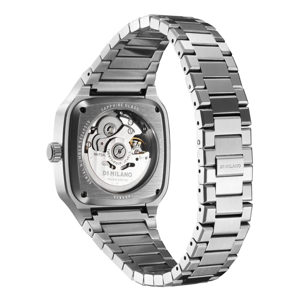 Authorized Distributor D1 Milano Watch SLBJ01 Square Skeleton Gray Depth 37mm Stainless Steel Strap [D1 MILANO] Men's