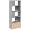 Bookshelf Concrete Grey 70x36x189 cm Engineered Wood