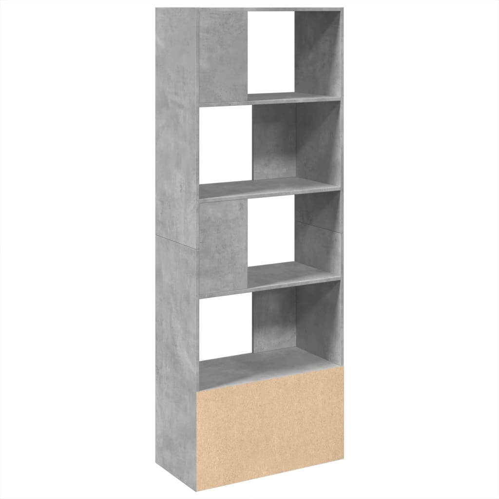 Bookshelf Concrete Grey 70x36x189 cm Engineered Wood