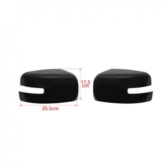 2X Black Rearview Side Mirror Cap Cover Decorative Trim For 2016+ Jeep Renegade