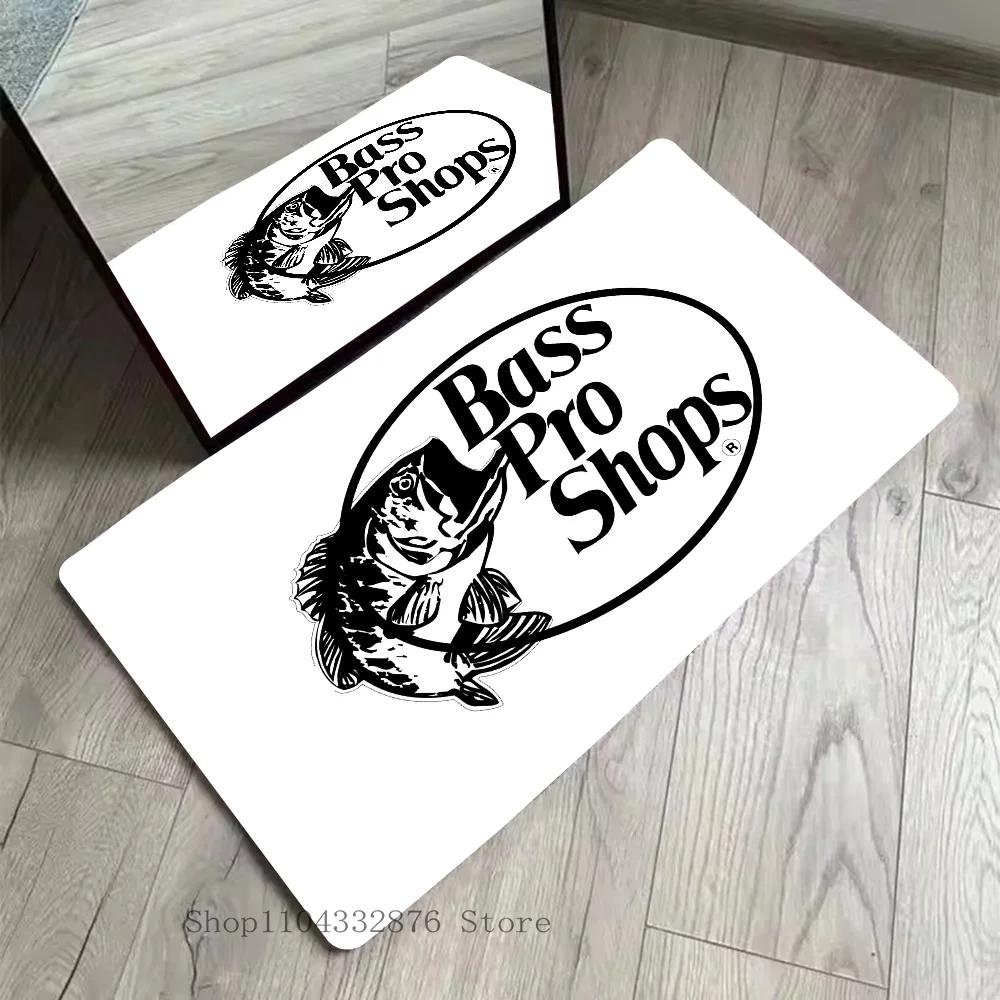VIKAMA Bass Pro Shops Fußmatte Saugfähig Rutschfest Teppich Heimdekoration Küche Badezimmer Teppich Fußmatte Angeln Jagd Thema