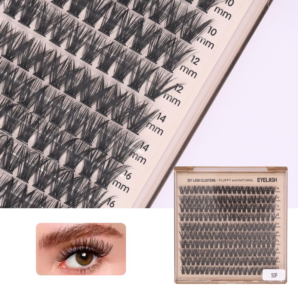 200pcs DIY Cluster Lashes 100D 200D D Curl 10-18mm MIX Length Very Soft Wearing Cluster Lash Cluster 200d
