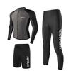 Mens Full Coverage UV Protection Rash Guard Set Long Sleeve Surfing Wetsuit With Pants Snorkeling Swimming