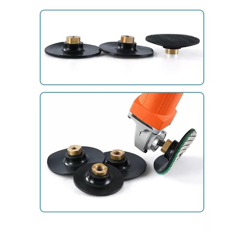 3Inch/4Inch Soft Rubber Backing Pad Polishing Grinding Disc Holder For Angle Grinder Grinding Machine