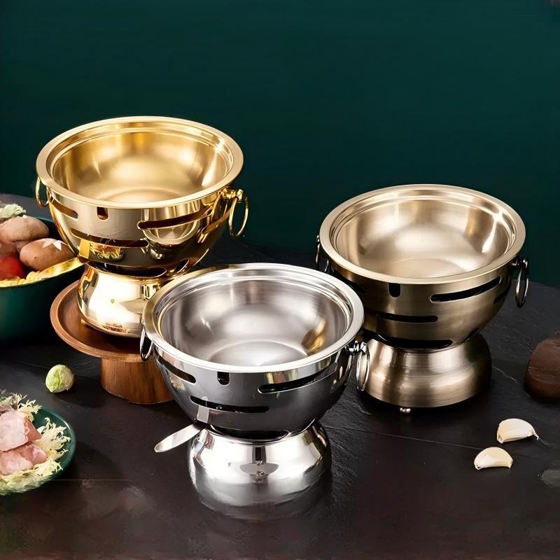 Personal Cast Iron Hot Pot with Alcohol Stove
