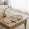 Farmhouse Style Handmade Woven Palm Leaf Fan Wedding Hand Fans For Summer Home Decoration Beach Parties Outdoor Events