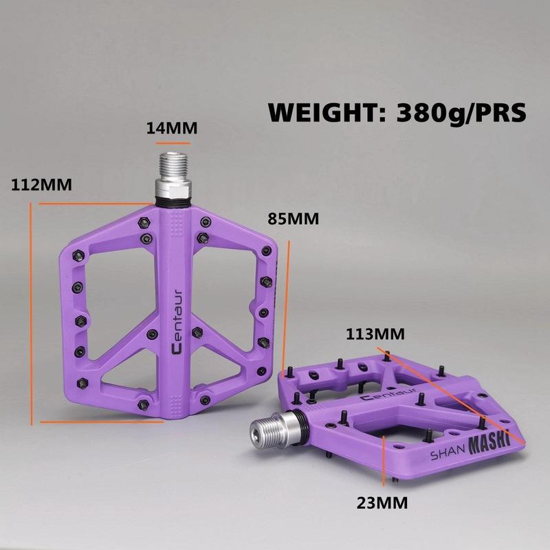 Bicycle bmx / Durable mtb bike pedals, Bicycle DH mountain bike pedals , 112*85mm Platform , Anti-slip nails Replaceable