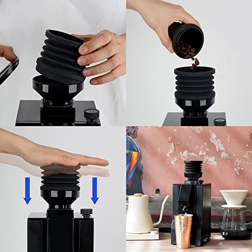 watchget Coffee Grinder Single-Dose Hopper for Eureka Mignon Grinders, Silicone Bellow for Blow Away Residual Coffee Grounds, Coffee Grinder Cleaning
