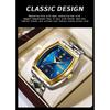 BINBOND B355 Stainless Steel Men Watch Top Quailty Luxury Push Button Hidden Clasp Waterproof Luminous Date Week Sport Men Watch