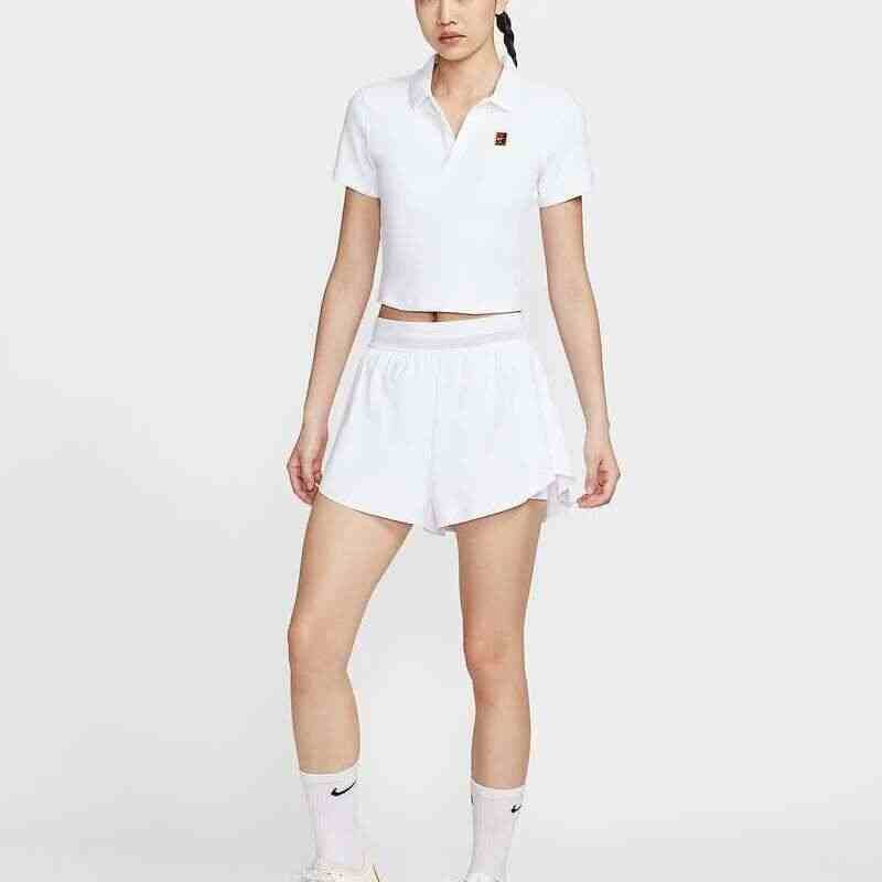 Nike Court Heritage Women's Short-Sleeve Cropped Tennis Polo HJ8993-100