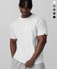 DRIX Shoulder Cutout Muscle Fit Henley Neck Half Sleeve_5 Colors