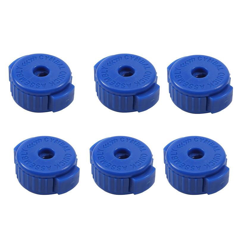 

6 шт. Пластиковый разборный комплект барабанов, быстросъемные колпачки, гайка для тарелок, установка, снятие, колпачки для винтов, фиксирующая пряжка 6PCS синий