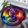 Dragon Round Area Rug,Carpet Rug for Living Room Bedroom Sofa Playroom Decor,Non-slip Floor Mat