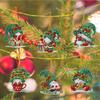 6pcs Xmas Theme 2D/Flat DIY Hanging Diamond Art Kits Rhinestone Diamond Art Window Pendants Window Hanging Art for Home Decor