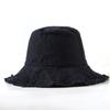 Classic Solid Color Rough Edge Sunshade Bucket Hat Ins Basin Hat Versatile Simple Male and Female Students Sunscreen Hat