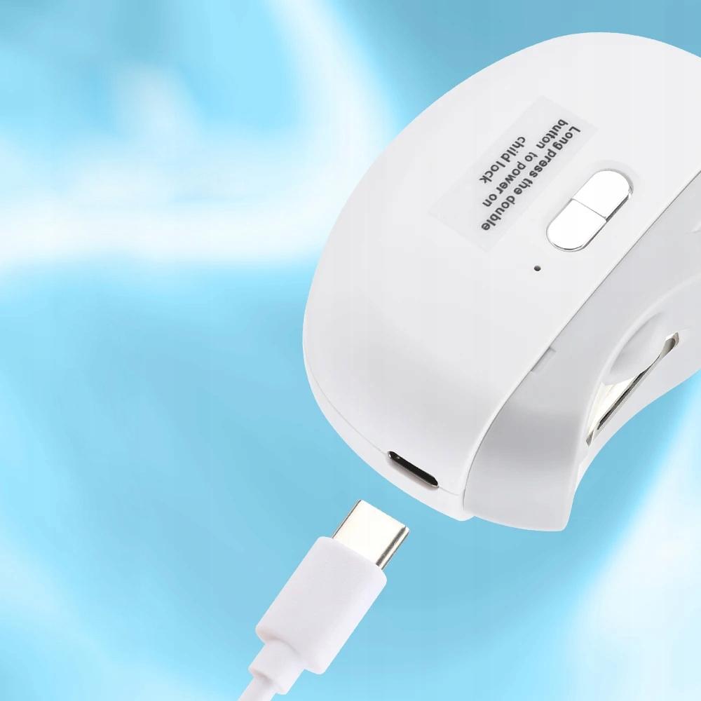 Obcinacz do PAZNOKCI Automatyczny PODRÓŻNY Frezarka Polerka Szlifowanie USB