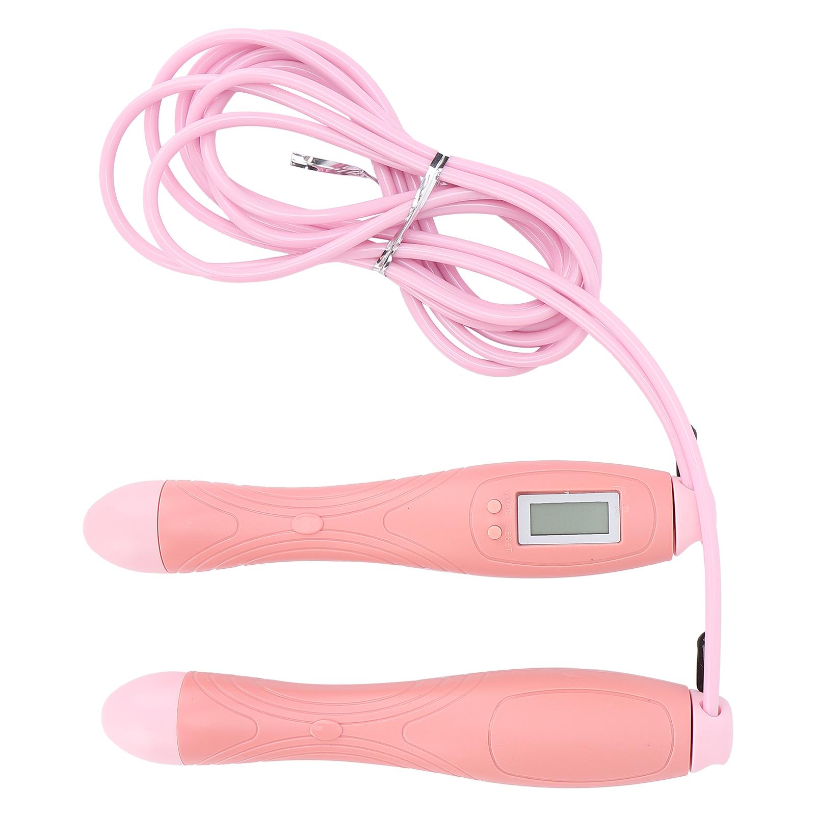 

Jump Rope Intelligent Counting Adjustable Length Steel Wire Rope for Fitness Exercise TrainingPink розовый