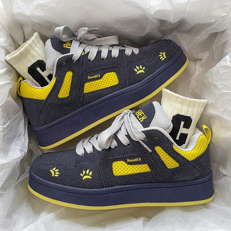 New thick baseplate shoes 22 new niche skateboard shoes student casual bread shoes couple sports shoes 35