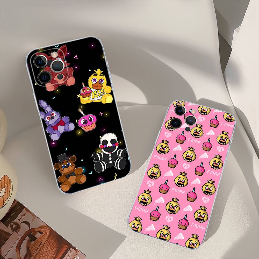 Fnaf Five-nights-At-Freddys Anime Phone Case For iPhone 17 16 15 14 13 11 12 Pro Max 16 Plus Transparent