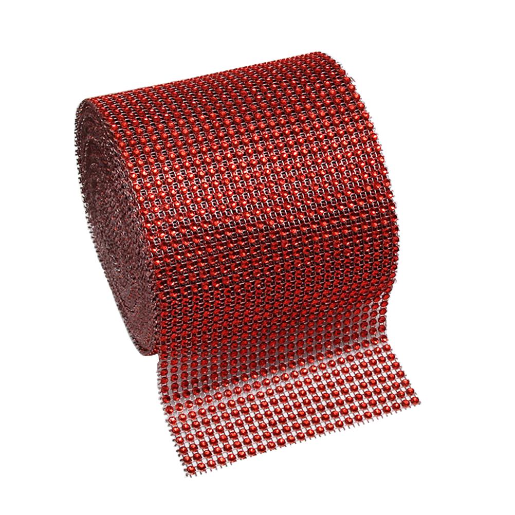 Black Rhinestone Mesh Roll Sparkling Diamond Ribbon Smooth Attach Wedding Cake Decoration Birthday Party Crafts