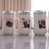 Cute Cartoon Ceramic Mirror Insulation Milk Water Cup Creative Coffee Couple Plus Formulation With Lid