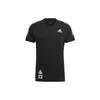 adidas T Shirts Men's Black Crew Neck Moderate Straight Fit GP5803