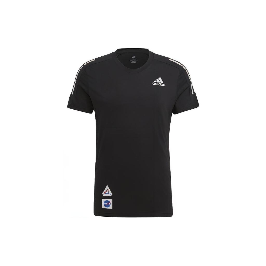 adidas T Shirts Men's Black Crew Neck Moderate Straight Fit GP5803