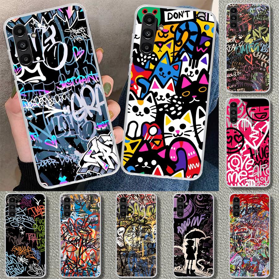 Graffiti Fashion Cool Phone Case Cover for Samsung Galaxy A17 A16 A26 A36 A56 A57 A37 A15 A25 A35 A55 A14 A24 A34 A54 A13 A23 A3