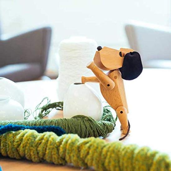 ARCHITECTMADE Oscar Denmark Scandinavian Wooden Object Figurine [Authorized Import] (Dog) 340-A