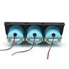 3IN1 Wassertemperaturanzeige+Öltemperaturanzeige+Öldruckanzeige mit Kühlerschlauchadapter 26MM-40MM Auto Dreifach-Anzeigen-Kit 12V