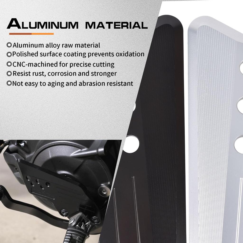 Midimttop Rebel 1100 Foot Peg Heel Plate Guard Protector, Footpeg Step Hold Plate for Honda Rebel CMX 1100/Rebel 1100T (2021-2025) (Black)