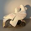 Two peace doves ornaments resin dove sculpture bird crafts outdoor garden courtyard decorations