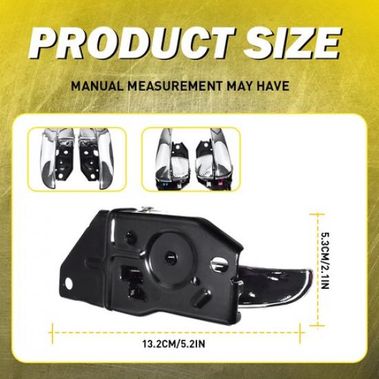 4Pcs Right Left Interior Car Door Handle Black Fit 2002-2005 Hyundai Sonata