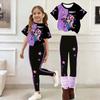 Children's Casual Short-sleeved Printed Short-sleeved Shirt And Pants Two-piece Set
