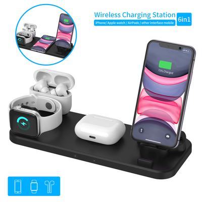 Personal Wireless Quick Charging Mobile Phone Universal Multi-function Bracket Wireless Charging Six In One Wireless Charger