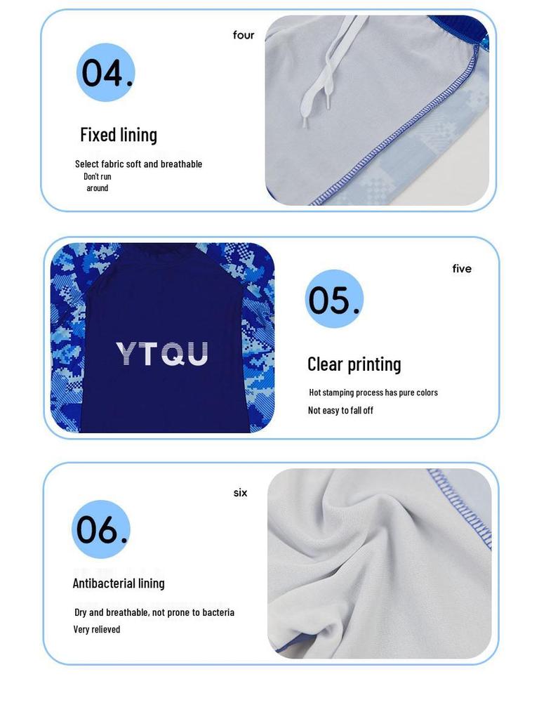 Kids' Quick-Dry Sunscreen Swimsuit Set for Boys and Girls - Medium to Large Sizes for Toddlers and Children, Perfect for Hot Springs