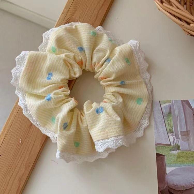 2025 Striped Ball Head Hair Tie: Large Intestine Style for High Ponytails