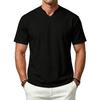 Camiseta de Manga Corta con Cuello en V para Hombre - Transpirable de Secado Rápido, Camiseta de Color, Camiseta Interior Deportiva que Absorbe la Humedad, Corte Casual, Múltiples Colores