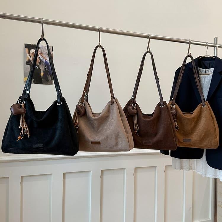 Women's Imitation Suede Shoulder Bag Large Capacity Tote Bag
