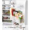 Yamazaki Tower Refrigerator Storage, Slim, White, Approx. W6.5 x D30 x H9.2cm, Fits Upright and Door Pockets, 8107