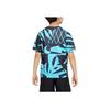 Nike Dri-FIT Multi-Logo Print Crew Neck Short Sleeve T-Shirt Kids Tops Blue FB1287-468