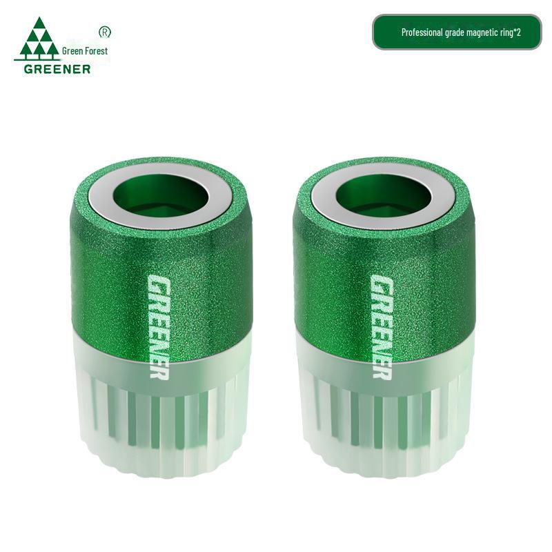 Green Forest High-Strength Double Cross Magnetic Drill & Screwdriver Anti-Slip Bit Set
