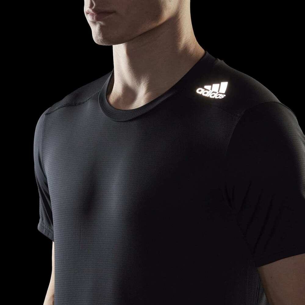 adidas T Shirts Men's Black Crew Neck Moderate Straight Fit HC9836