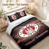 Ensemble de literie personnalisé avec nom 3 piècesFC St. Housse de couette motif Pauli + 2 taies d'oreiller Décor de lit doux