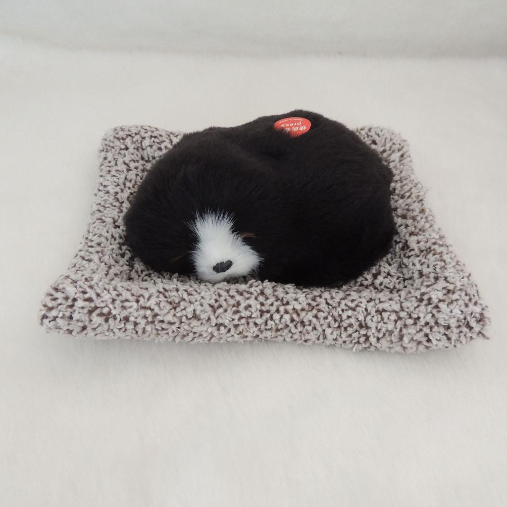 Plush Simulation Dog Toy Sleeping Dog Ornament with Sound Contains Bamboo Charcoal Bags To Purify the Air for Home Decor